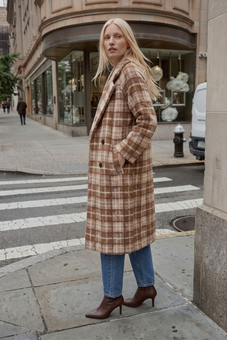CAPPOTTO TESSUTO MAGLIA QUADRI