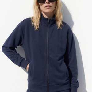 FELPA FULL ZIP MODAL COLLO E POLSINI COSTINA 9 FELPA FULL ZIP MODAL COLLO E POLSINI COSTINA - Thumbnail Image 1