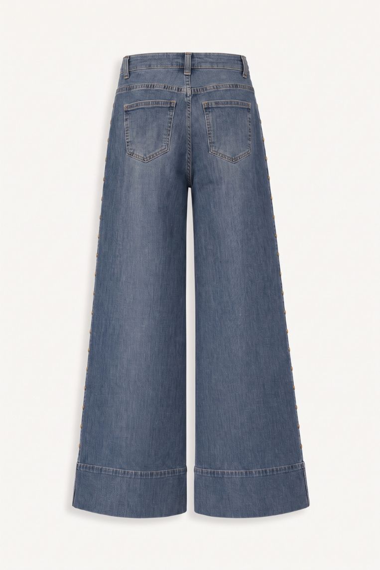 DENIM PALAZZO BORCHIE 4 DENIM PALAZZO BORCHIE - immagine 4