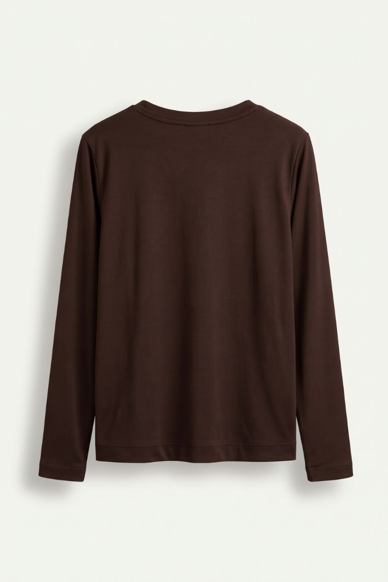 T-SHIRT MANICA LUNGA SATINATA VISCOSA 5 T-SHIRT MANICA LUNGA SATINATA VISCOSA - immagine 5
