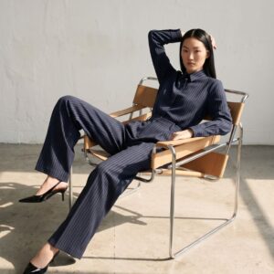 PANTALONE GESSATO LARGO 5 PANTALONE GESSATO LARGO - Thumbnail Image 1