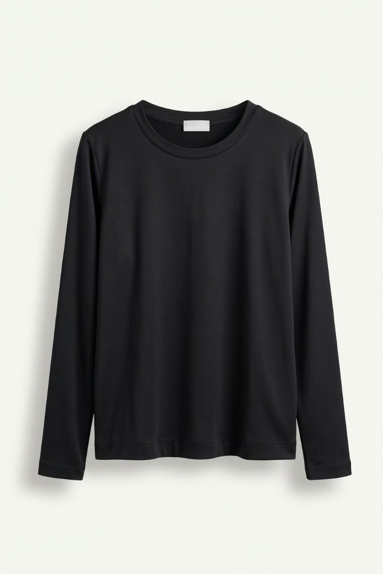 T-SHIRT MANICA LUNGA SATINATA VISCOSA 9 T-SHIRT MANICA LUNGA SATINATA VISCOSA - immagine 9