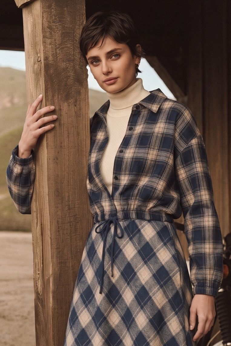 CAMICIA CHECK ARRICCIATA - immagine 2