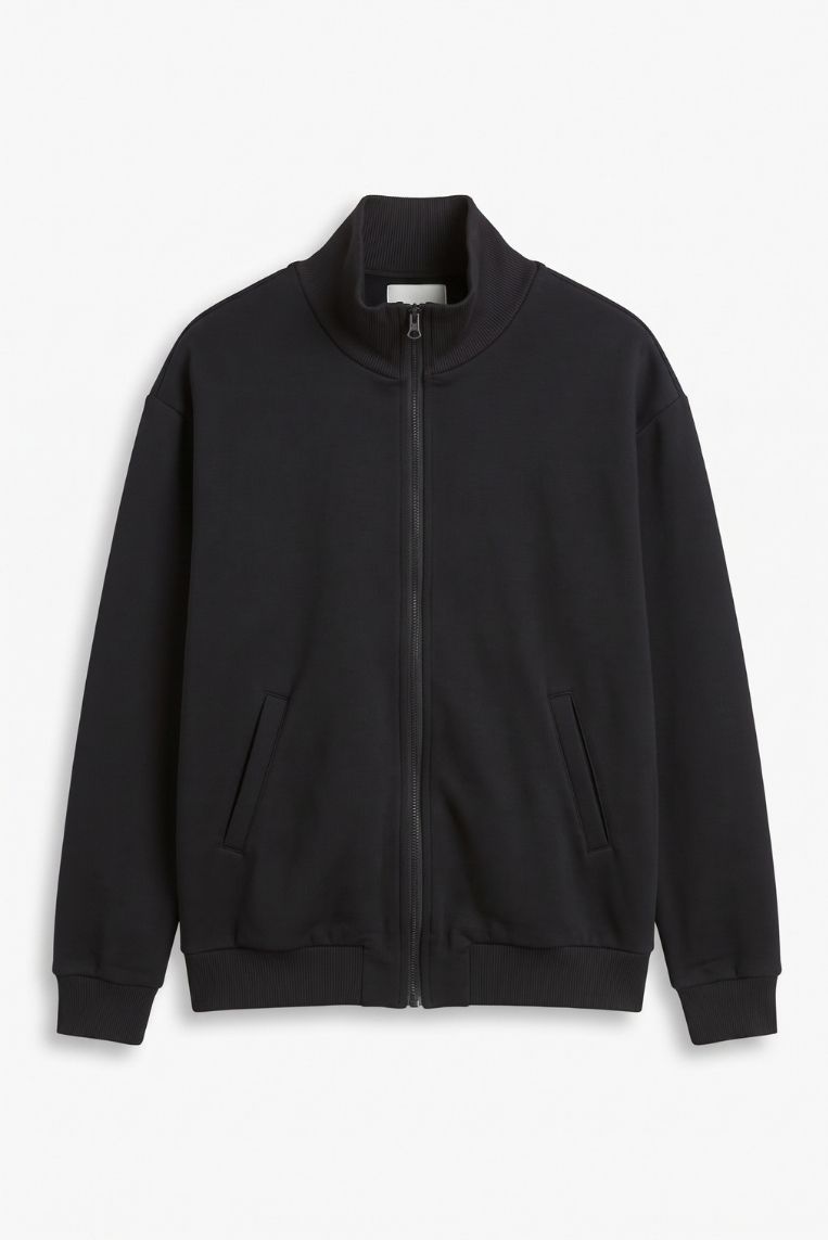 FELPA FULL ZIP MODAL COLLO E POLSINI COSTINA 7 FELPA FULL ZIP MODAL COLLO E POLSINI COSTINA - immagine 7
