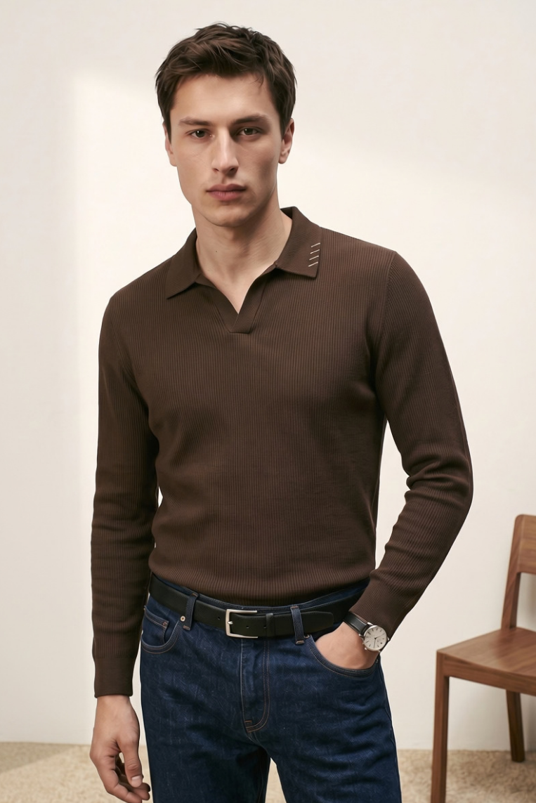 T-SHIRT COLLO DERBY MANO CALDA 2 T-SHIRT COLLO DERBY MANO CALDA - immagine 2