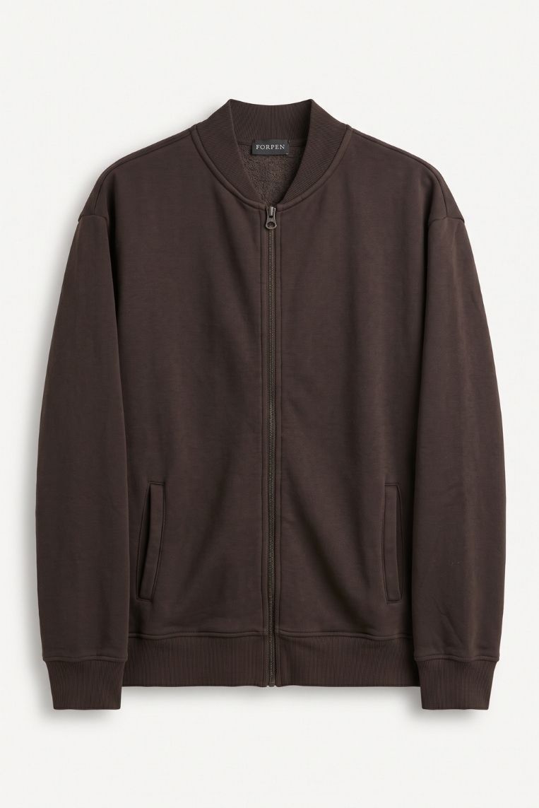 BOMBER FELPA FULL ZIP STONE WASHED 3 BOMBER FELPA FULL ZIP STONE WASHED - immagine 3