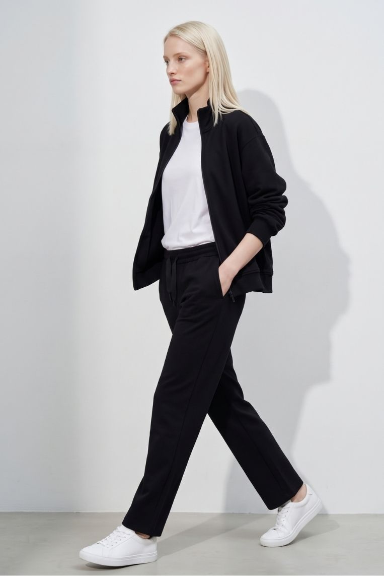 FELPA FULL ZIP MODAL COLLO E POLSINI COSTINA 6 FELPA FULL ZIP MODAL COLLO E POLSINI COSTINA - immagine 6