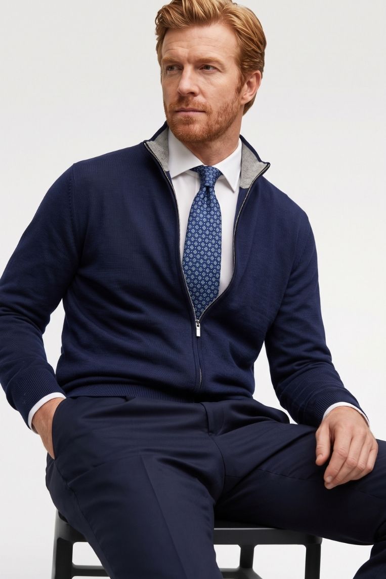 CARDIGAN FULL ZIP VISCOSA