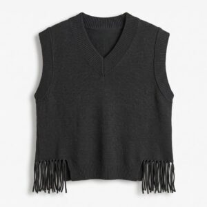 GILET MAGLIA FRANGE VISCOSA 25 GILET MAGLIA FRANGE VISCOSA - Thumbnail Image 12