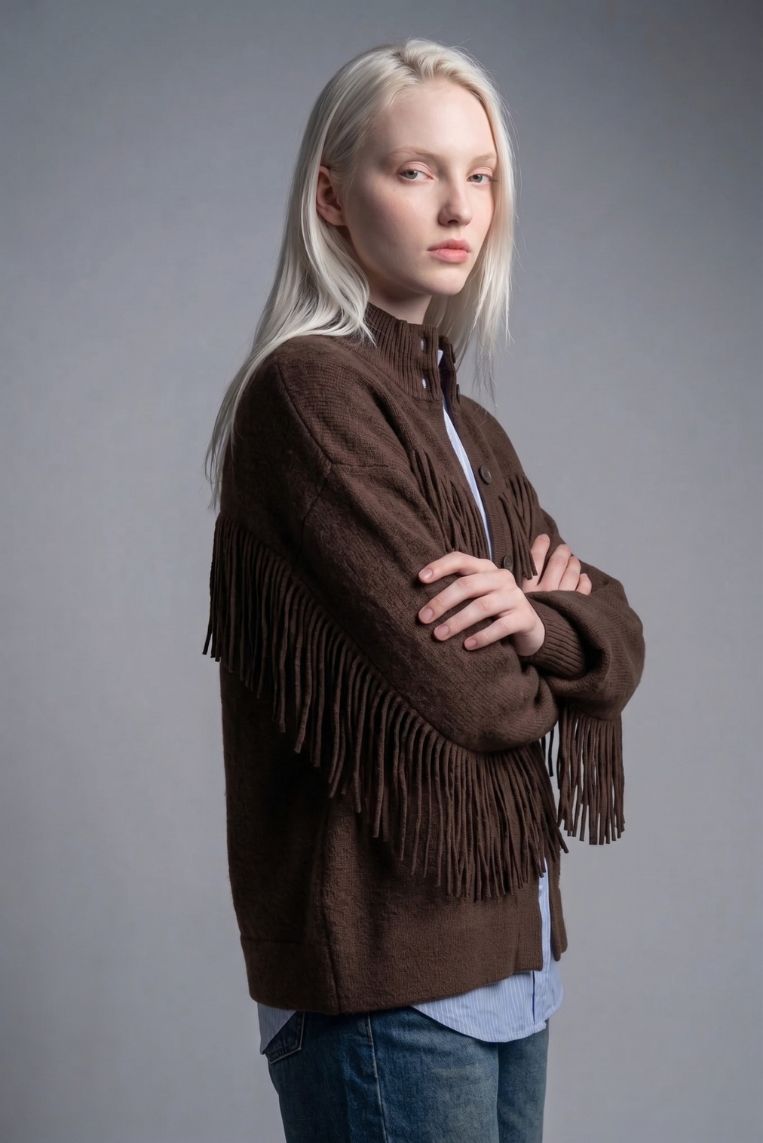 CARDIGAN FRANGE VISCOSA 2 CARDIGAN FRANGE VISCOSA - immagine 2