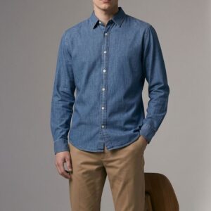 CAMICIA DENIM COLLO FRANCESE 6 CAMICIA DENIM COLLO FRANCESE - Thumbnail Image 2