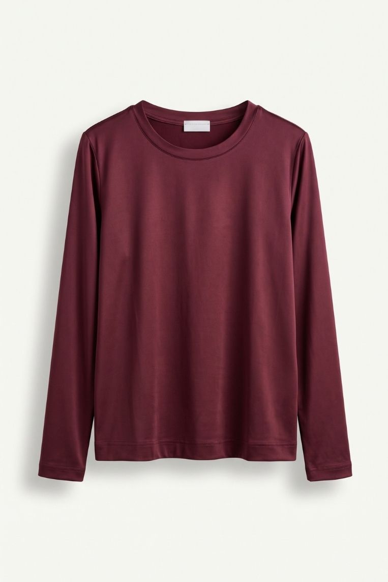 T-SHIRT MANICA LUNGA SATINATA VISCOSA 7 T-SHIRT MANICA LUNGA SATINATA VISCOSA - immagine 7