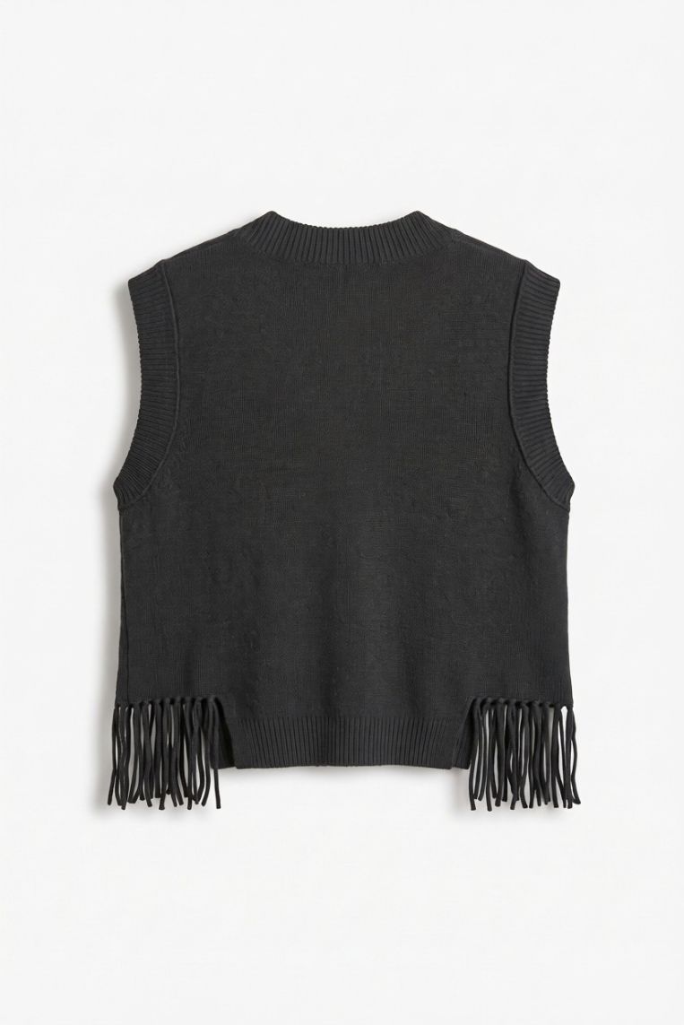 GILET MAGLIA FRANGE VISCOSA 13 GILET MAGLIA FRANGE VISCOSA - immagine 13