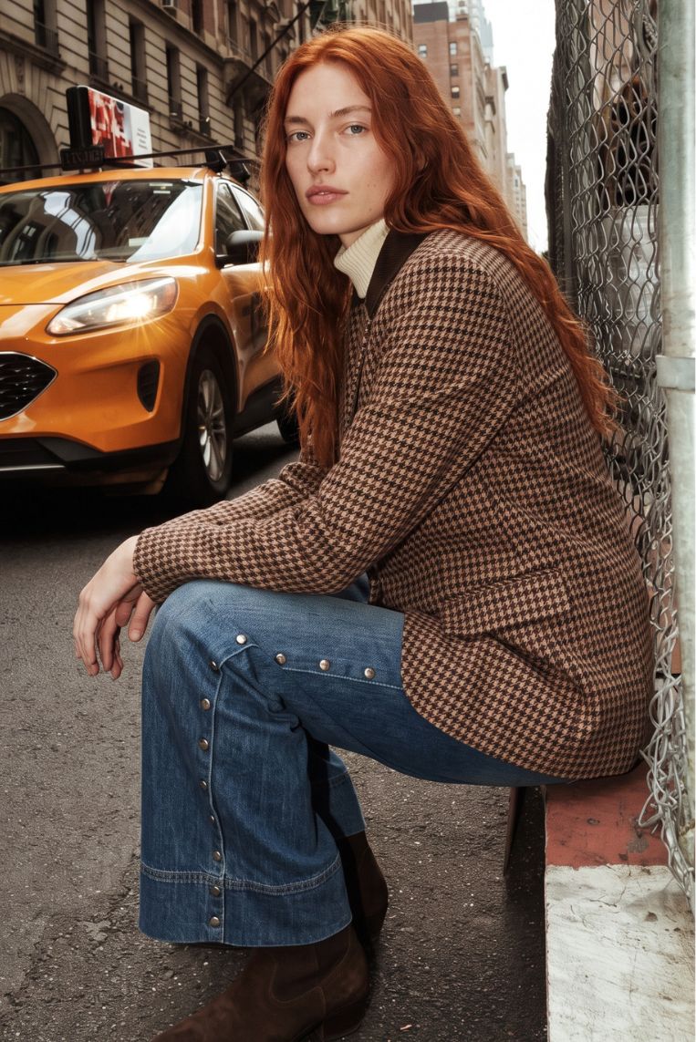 DENIM PALAZZO BORCHIE