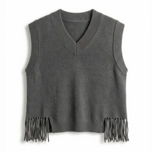 GILET MAGLIA FRANGE VISCOSA 18 GILET MAGLIA FRANGE VISCOSA - Thumbnail Image 5