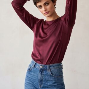 T-SHIRT MANICA LUNGA SATINATA VISCOSA 16 T-SHIRT MANICA LUNGA SATINATA VISCOSA - Thumbnail Image 6
