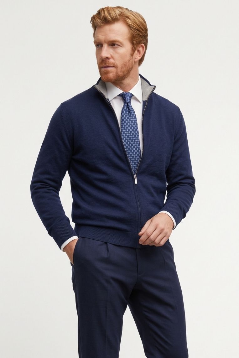CARDIGAN FULL ZIP VISCOSA 2 CARDIGAN FULL ZIP VISCOSA - immagine 2