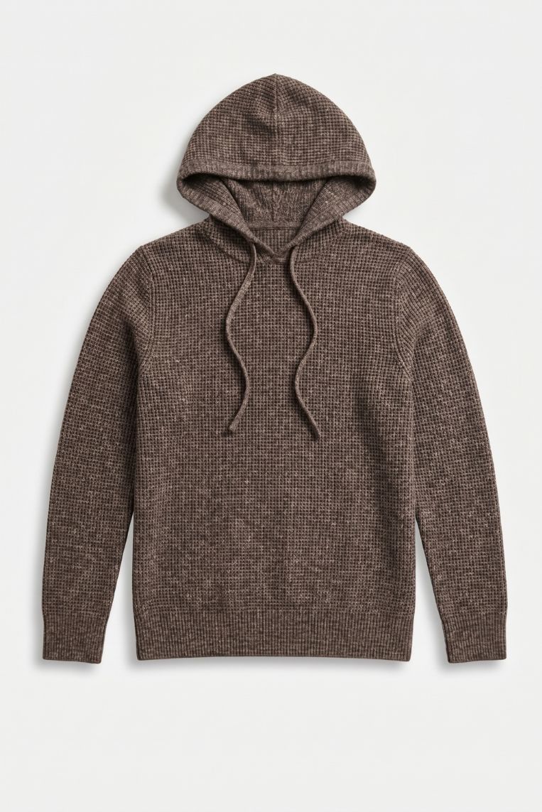 MAGLIA CON CAPPUCCIO E TRAMA - immagine 5