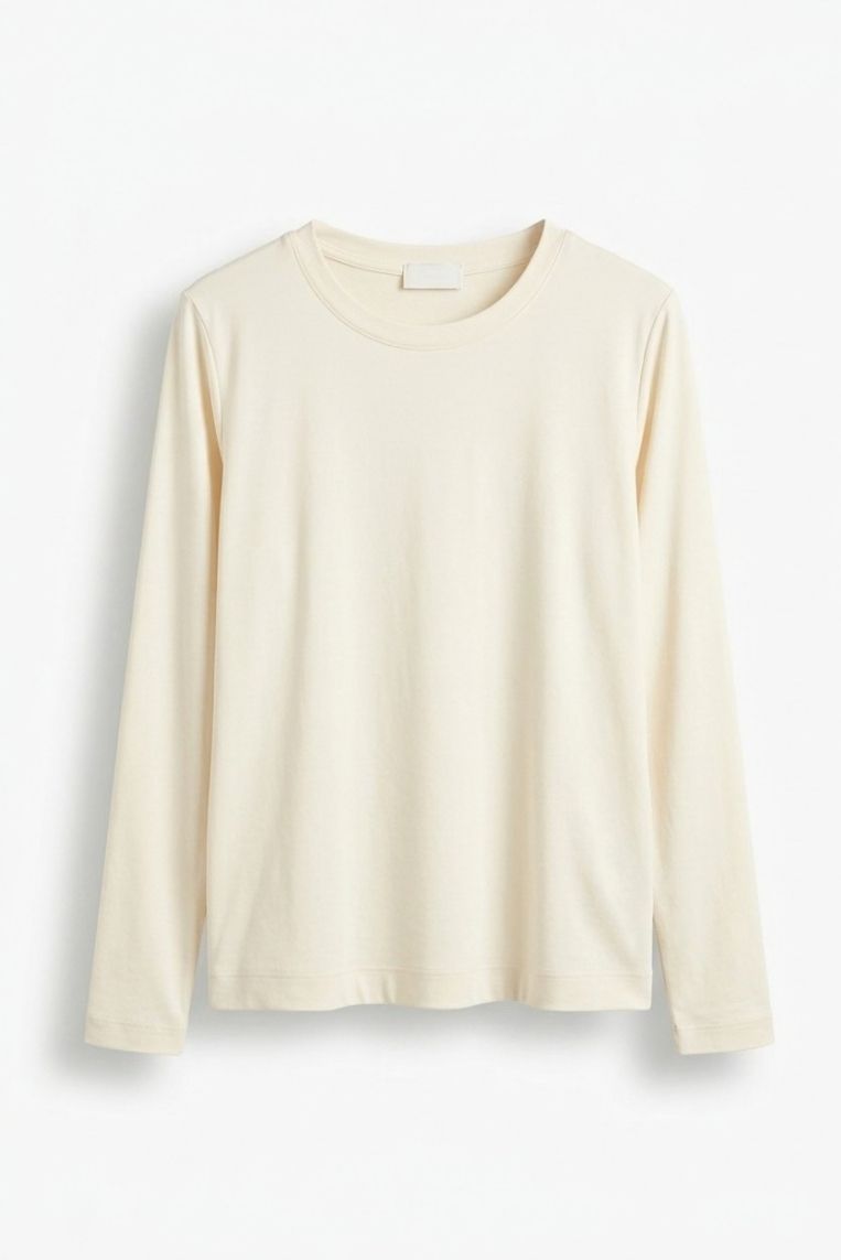 T-SHIRT MANICA LUNGA SATINATA VISCOSA 2 T-SHIRT MANICA LUNGA SATINATA VISCOSA - immagine 2