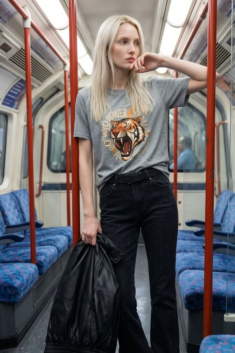 Abbigliamento e Accessori moda per Uomo e Donna | Forpen 28 T-SHIRT GIRO STAMPA TIGRE