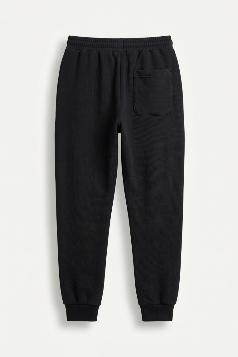 PANTALONE IN FELPA PIQUET CON POLSINO 3 PANTALONE IN FELPA PIQUET CON POLSINO - immagine 3