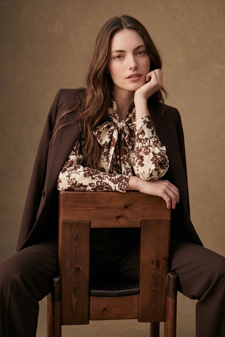 BLUSA STAMPA FLOCK - TU, TESTA DI MORO