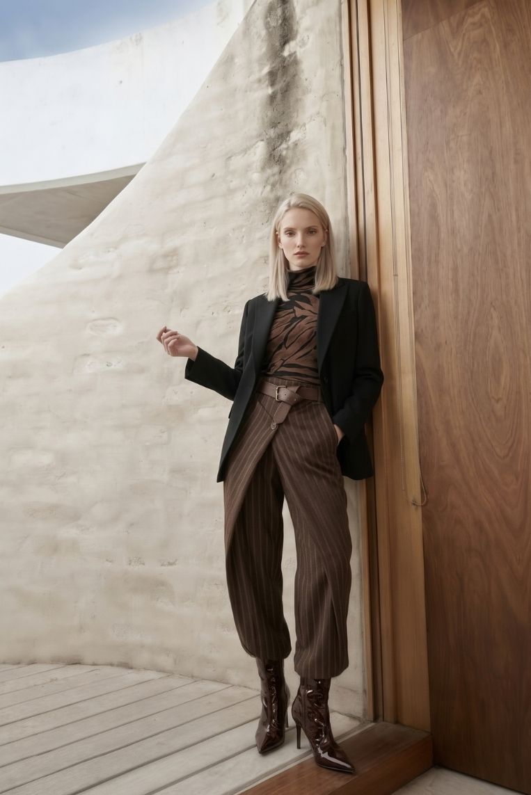 PANTALONE BALLOON GESSATO