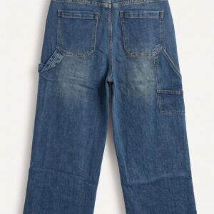DENIM WIDE LEG PATTA FRONTALE 8 DENIM WIDE LEG PATTA FRONTALE - Thumbnail Image 4