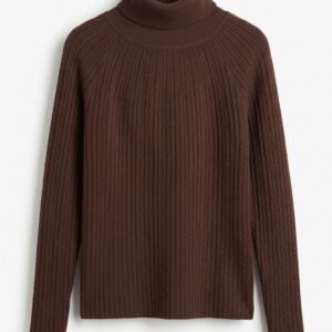 MAGLIA COLLO ALTO TRECCINE VISCOSA 15 MAGLIA COLLO ALTO TRECCINE VISCOSA - Thumbnail Image 5
