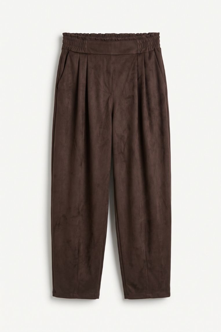 PANTALONE ECO CAMOSCIO CARROT 3 PANTALONE ECO CAMOSCIO CARROT - immagine 3