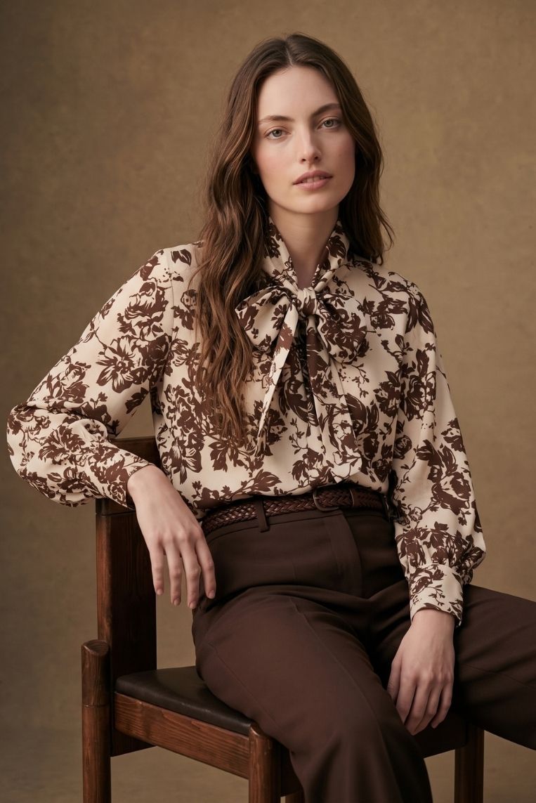 BLUSA STAMPA FLOCK - immagine 2