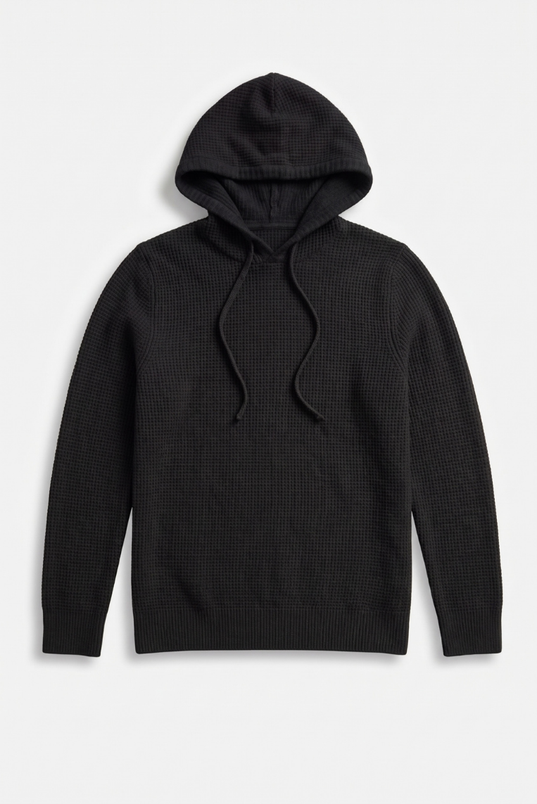 MAGLIA CON CAPPUCCIO E TRAMA - immagine 3