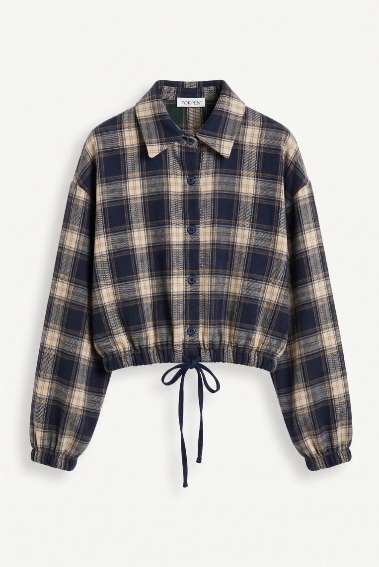 CAMICIA CHECK ARRICCIATA - immagine 3