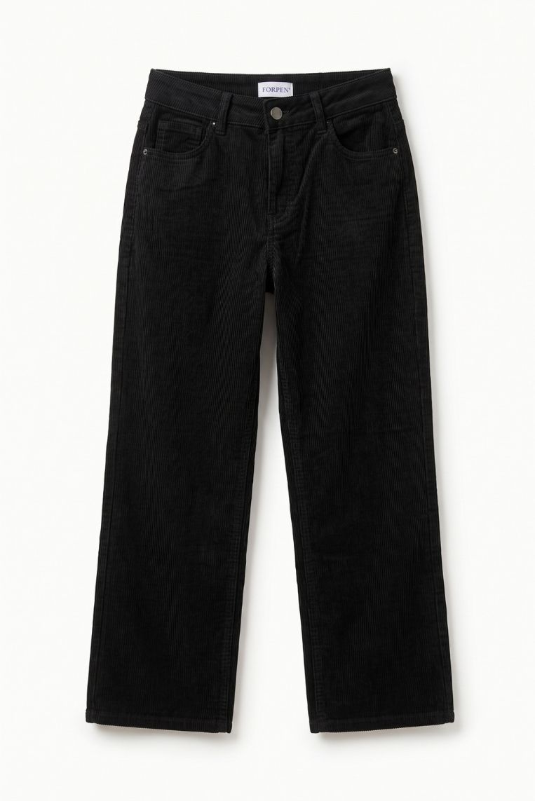 PANTALONE VELLUTO MILLERIGHE - XS, NERO