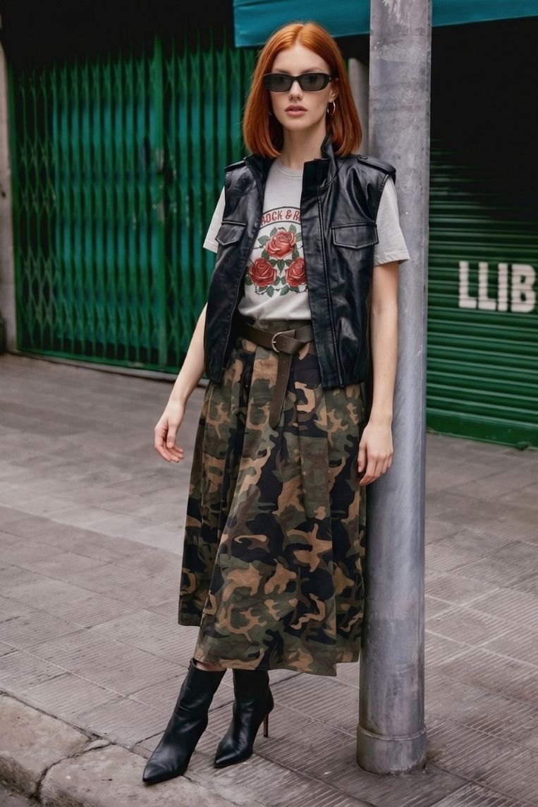 GONNA LUNGA CAMOUFLAGE - immagine 2
