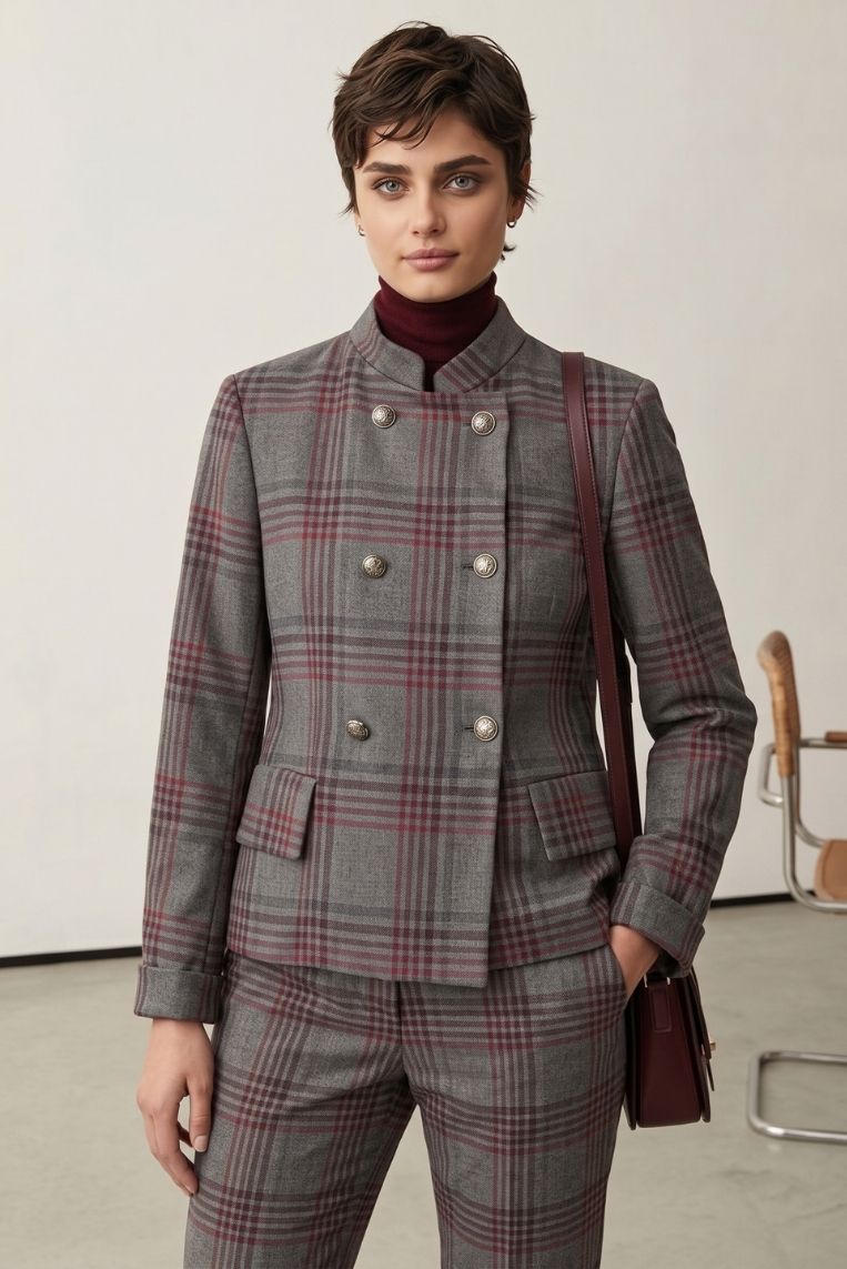 GIACCA TESSUTO JACQUARD DOPPIO PETTO 2 GIACCA TESSUTO JACQUARD DOPPIO PETTO - immagine 2