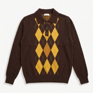 MAGLIA POLO JACQUARD ROMBI VISCOSA 23 MAGLIA POLO JACQUARD ROMBI VISCOSA - Thumbnail Image 11